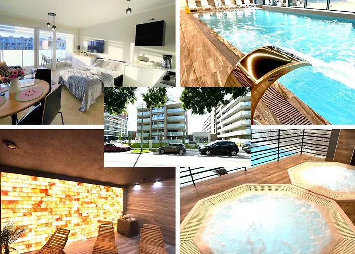 Baltic Style Spa Apartment - Free Swimming Pool, Saunas & Fitness - Kasprowicza 20